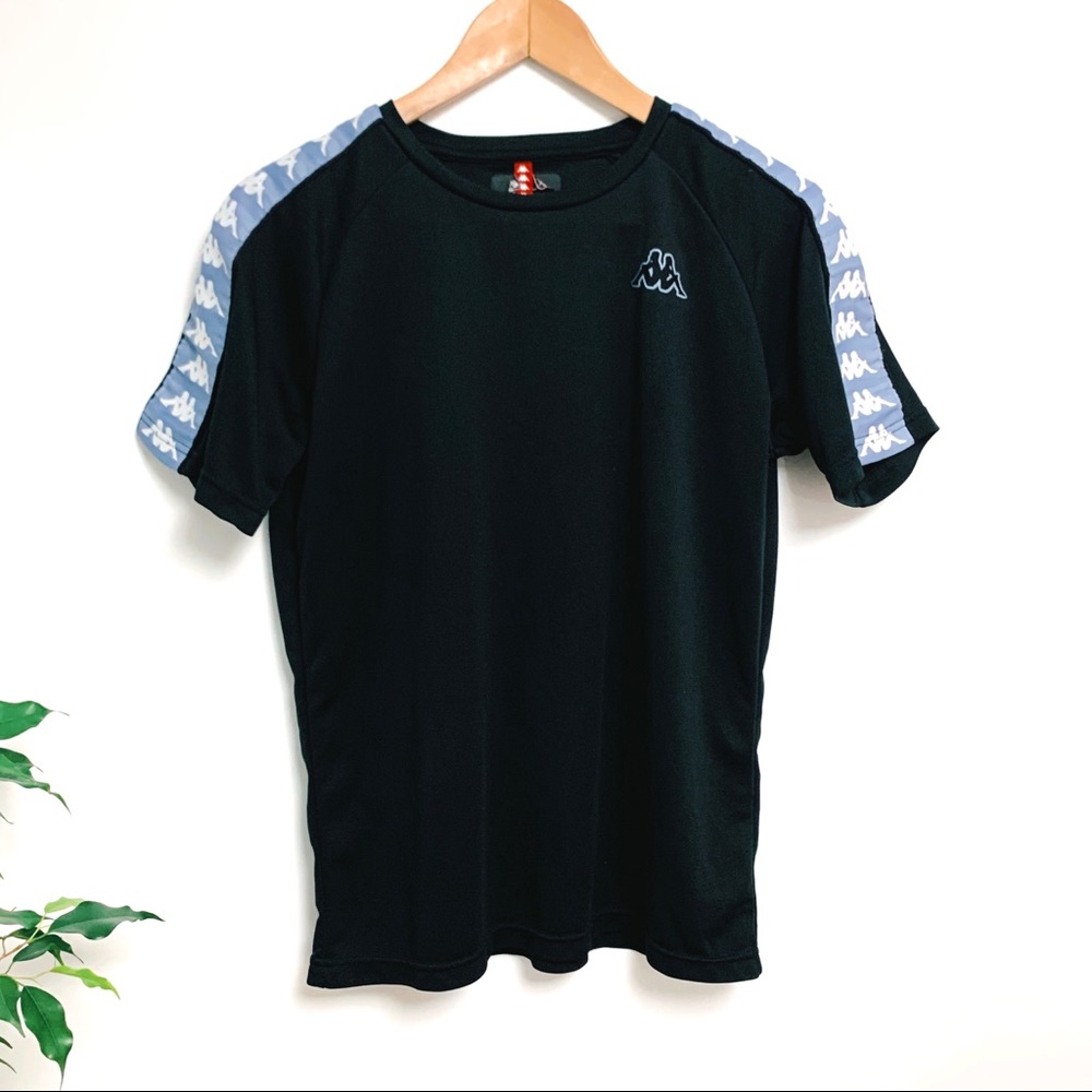 Kappa 222,Light Blue Banda Track,Black Shirt,Sz M